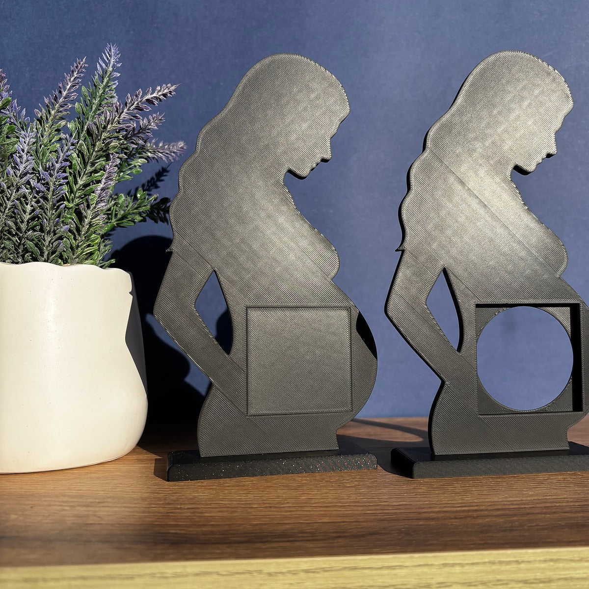 Square Pregnant Woman Ultrasound Photo Magnet Frame 3D Print File - Commercial Use