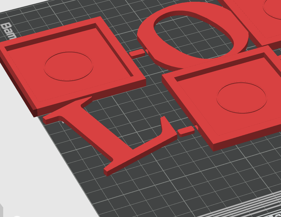 LOVE Magnetic 3D Print File for Photo Magnet Frame