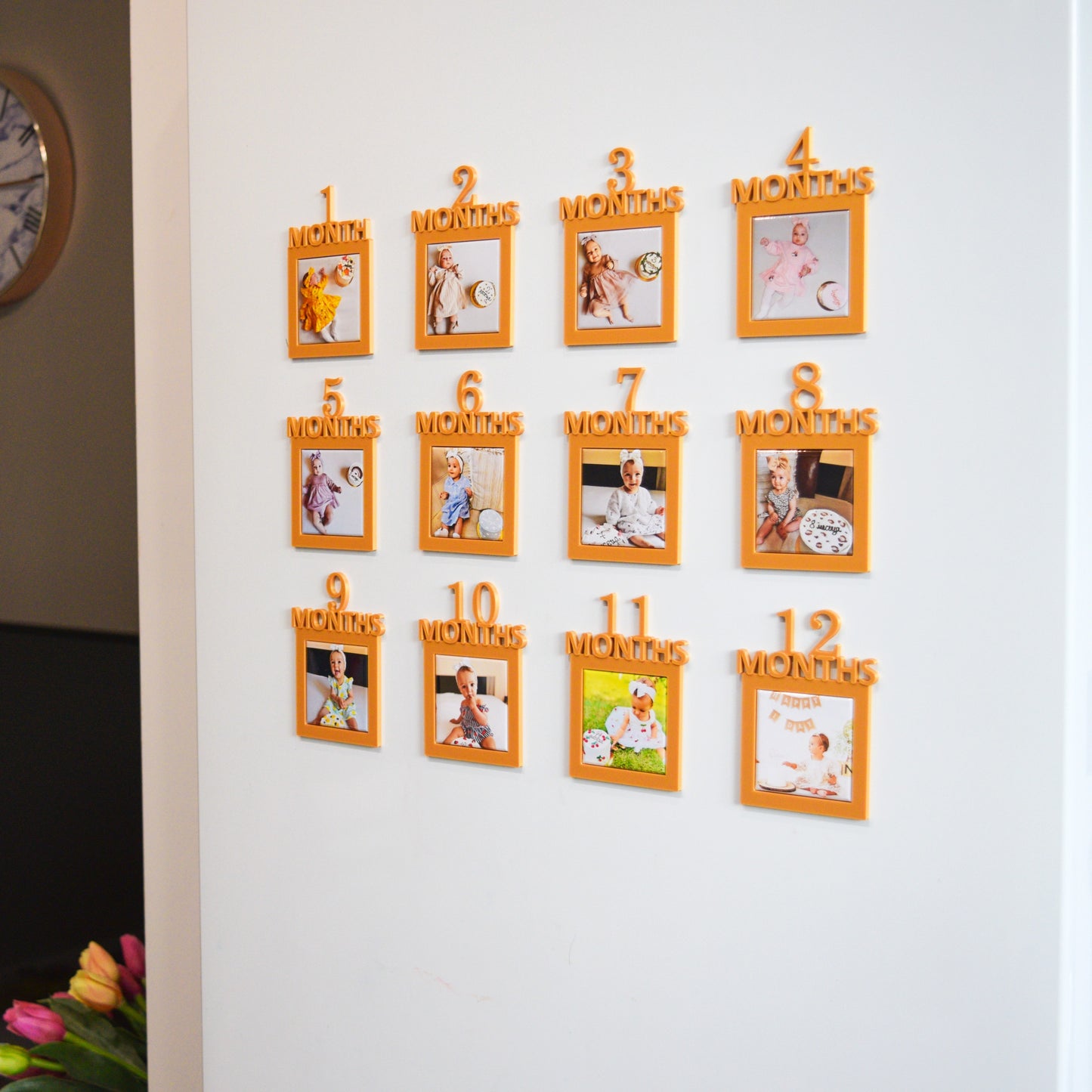 1-12 Month Magnetic Photo Frame 3D Print File - Commercial Use