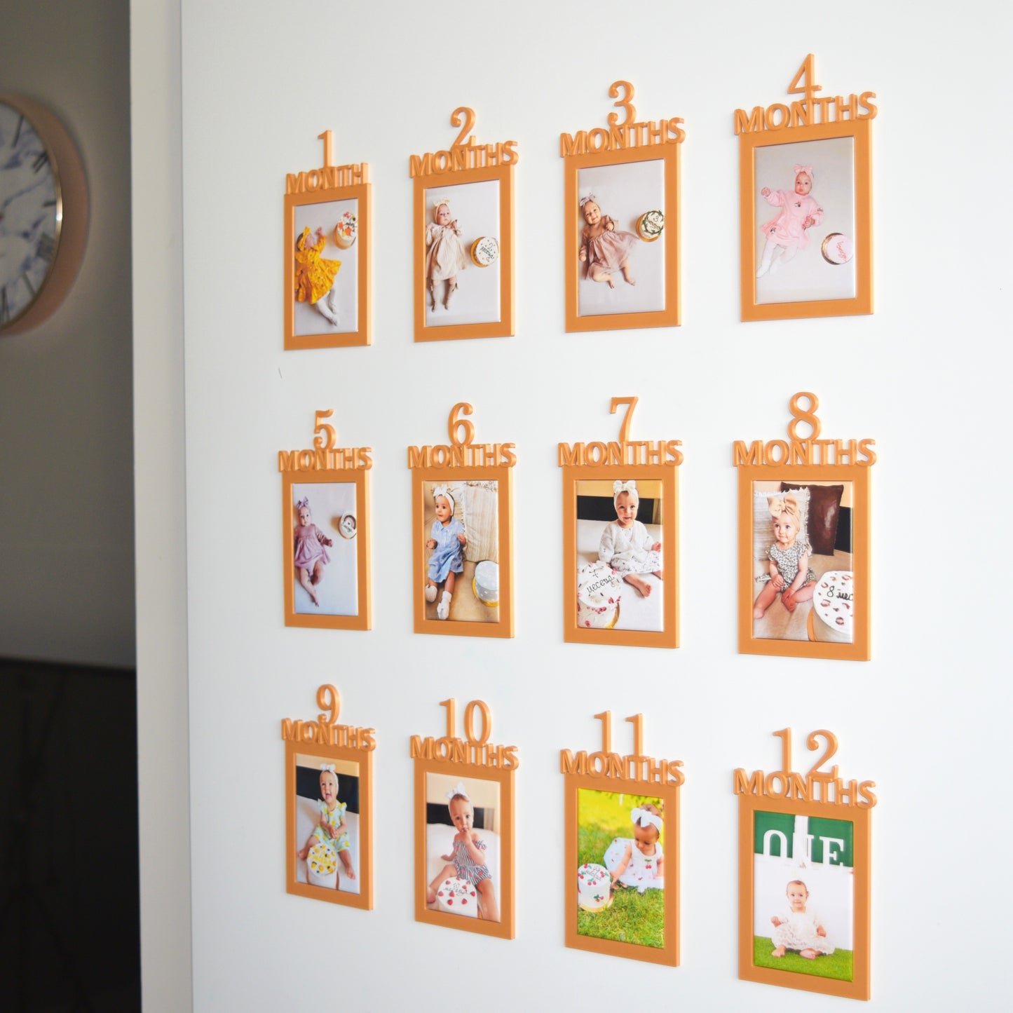 1-12 Month Magnetic Photo Frame 3D Print File - Commercial Use
